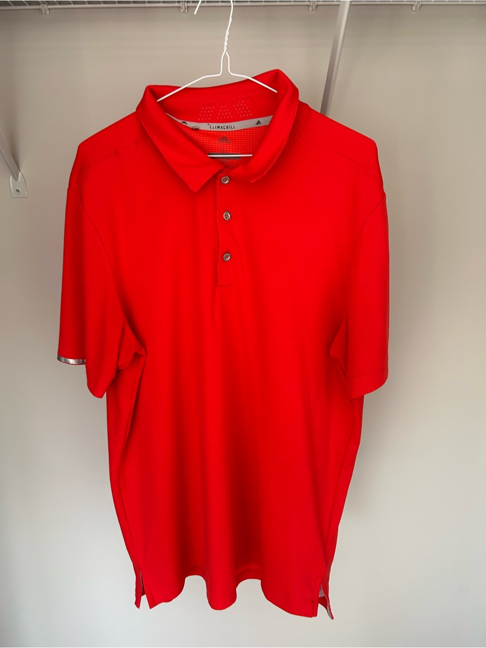 adidas Orange/Red Men's Golf Polo Shirt
